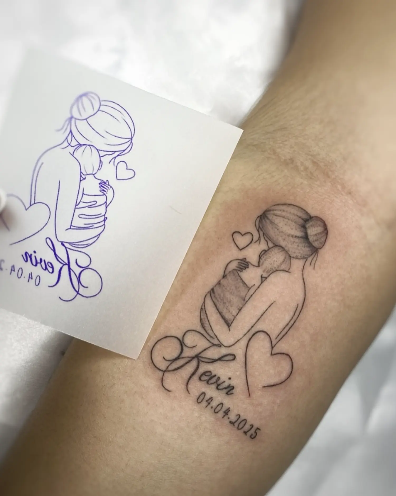 fine line tattoo fading